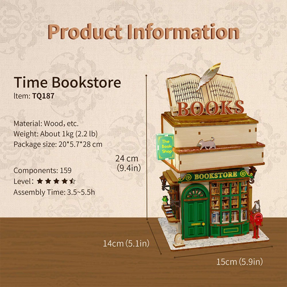 Time Bookstore 3D Puzzle