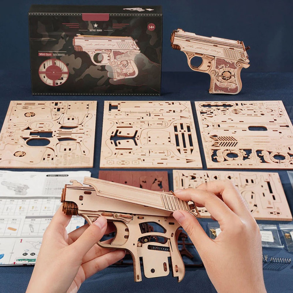 Miniature Pistol 3D Wooden Puzzle