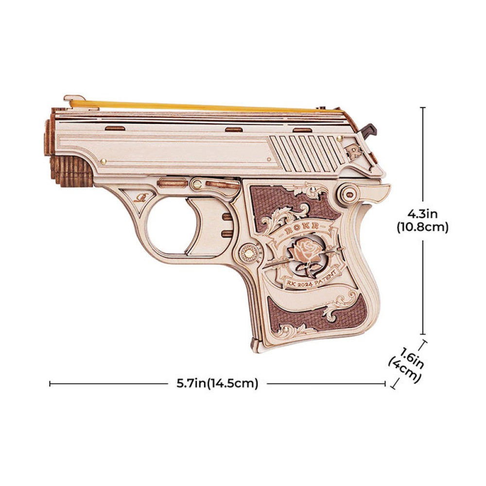 Miniature Pistol 3D Wooden Puzzle