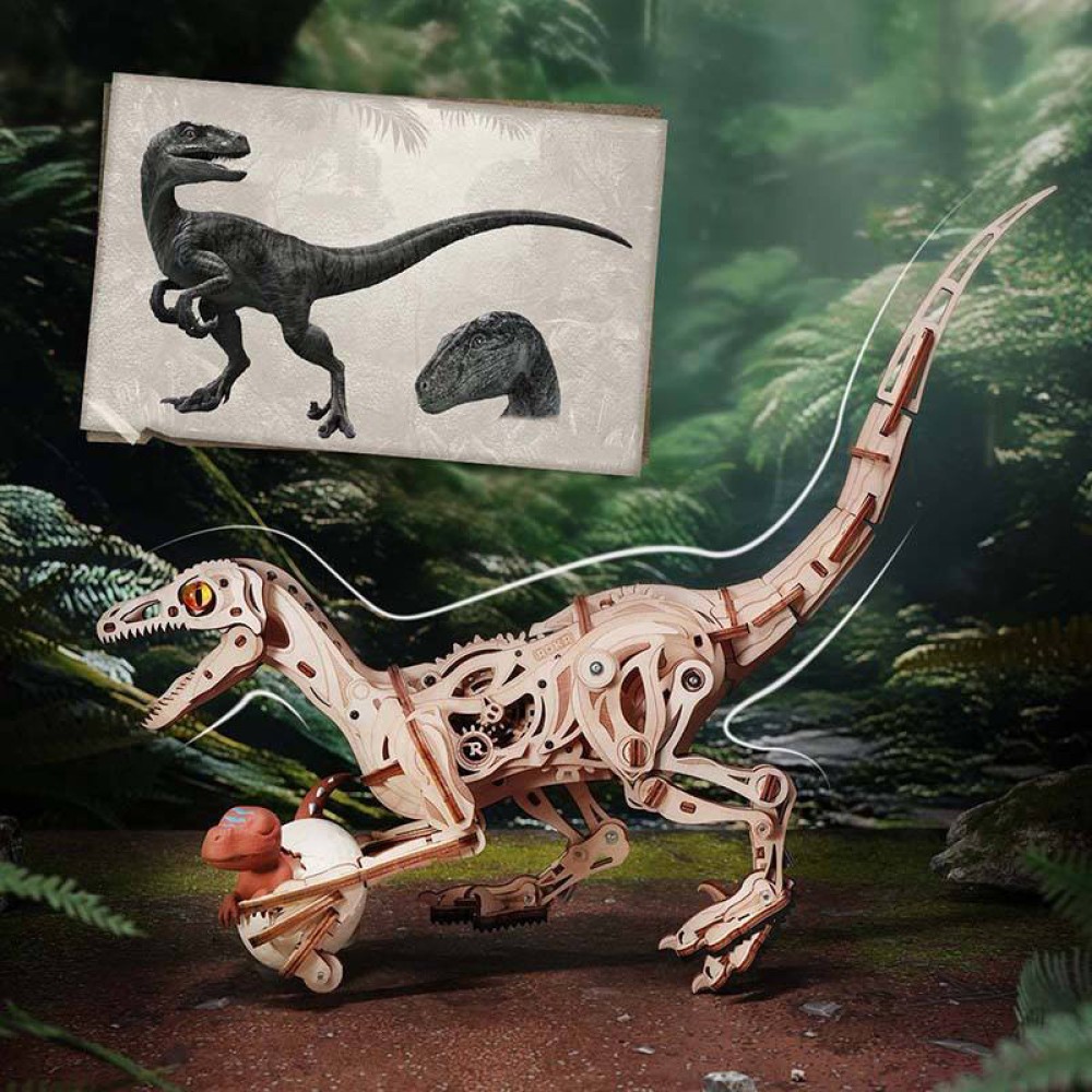3D Wooden Velociraptor Puzzle