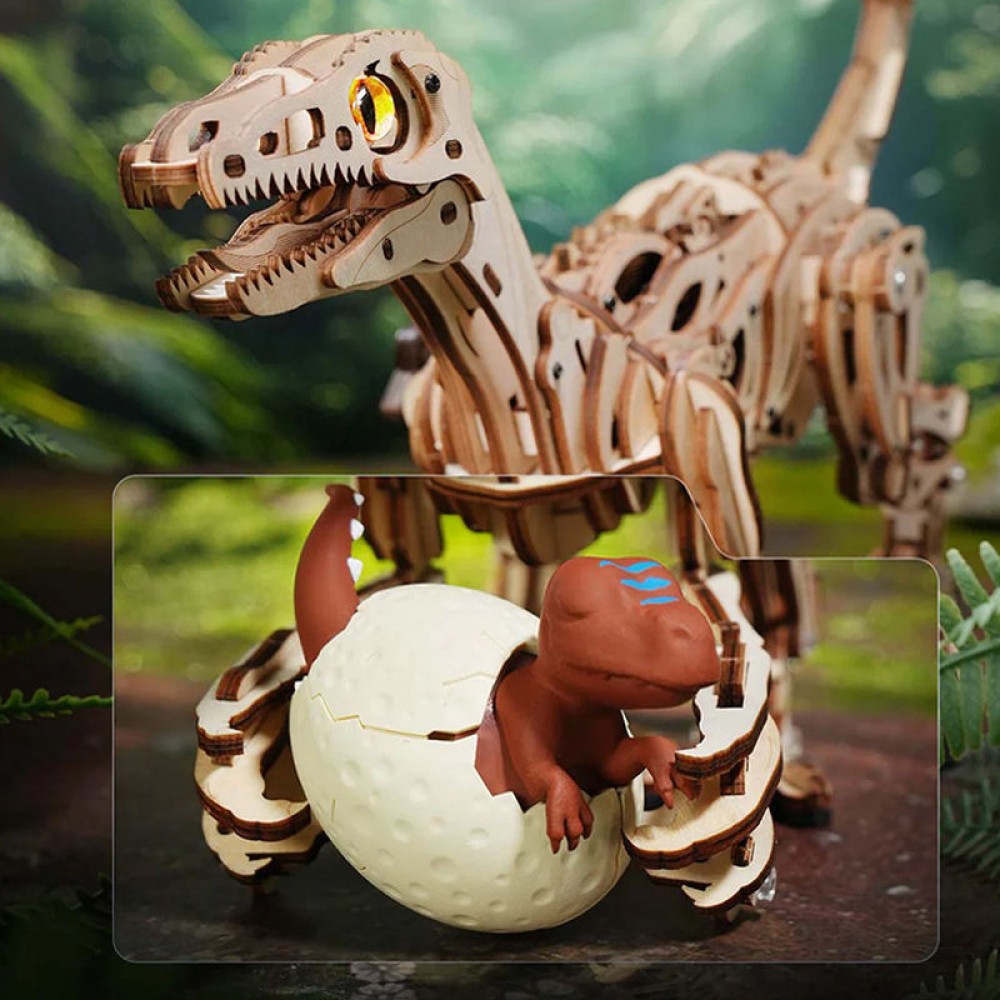 3D Wooden Velociraptor Puzzle