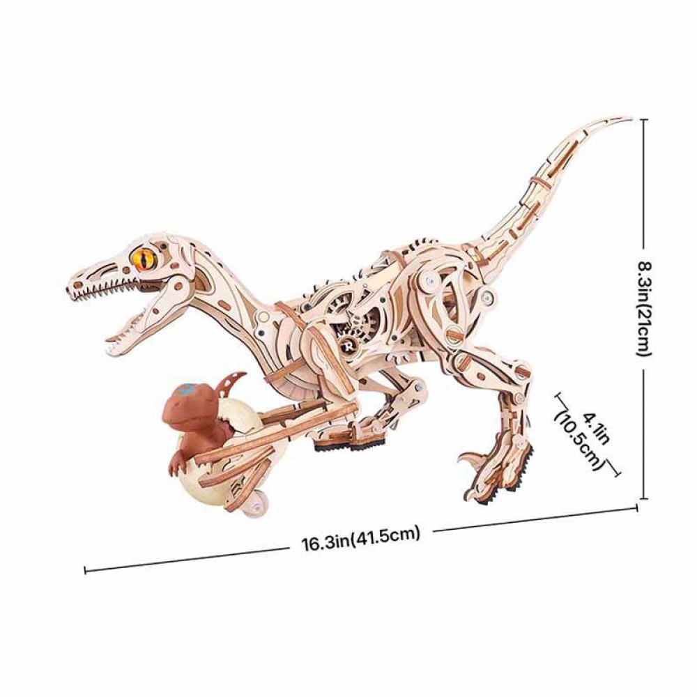 3D Wooden Velociraptor Puzzle