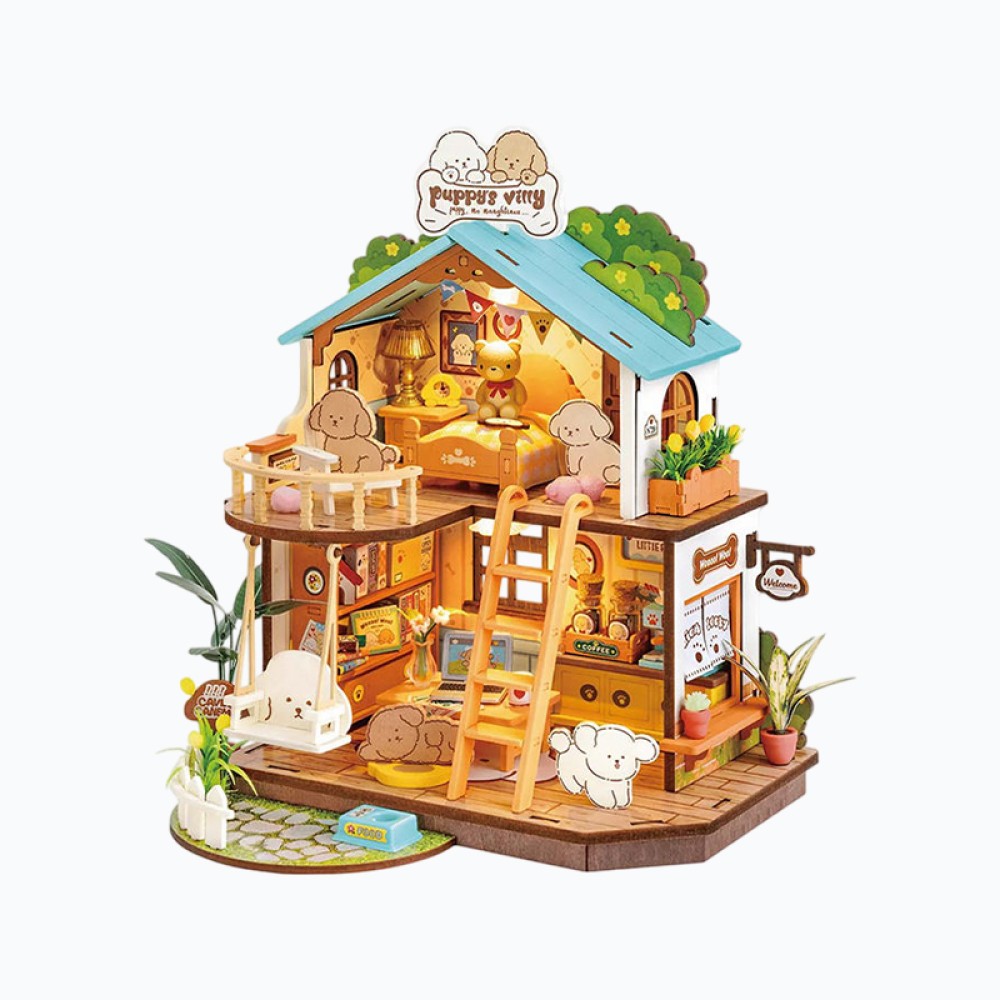 3D Wooden Puppy House Puzzle