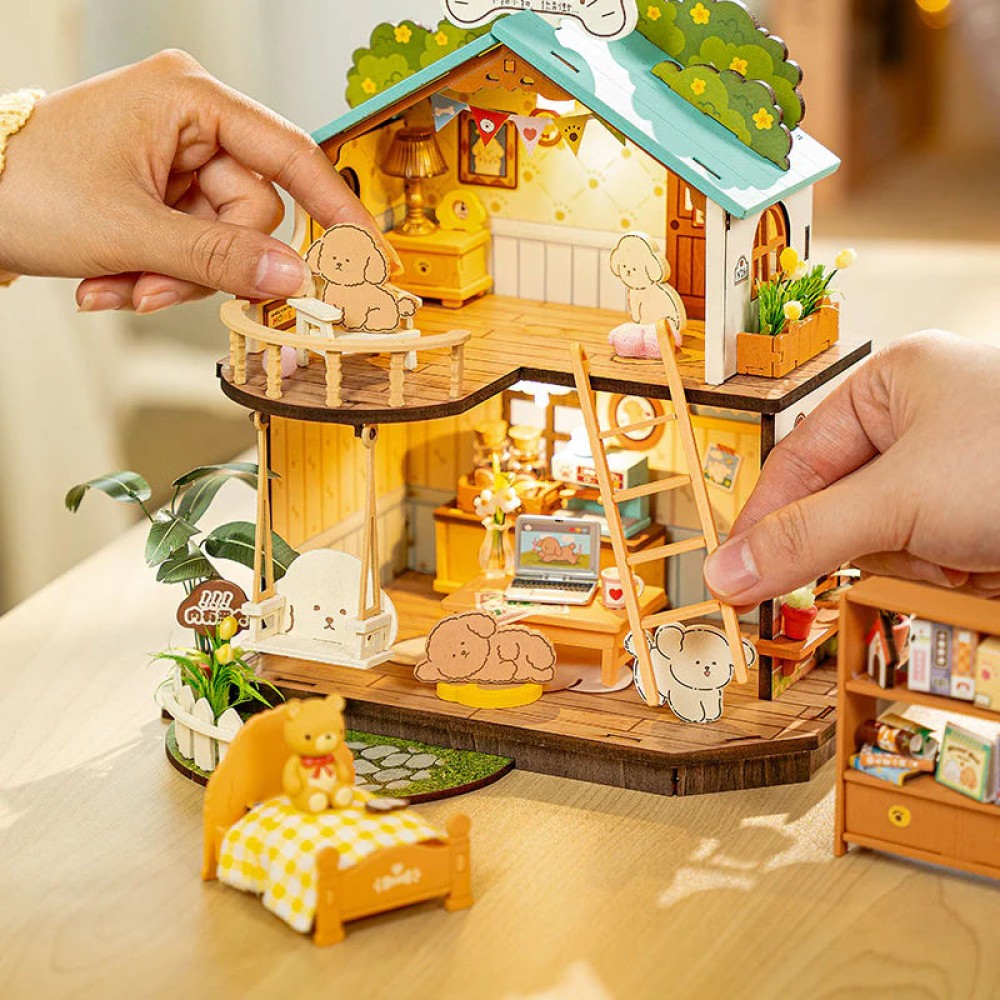 3D Wooden Puppy House Puzzle
