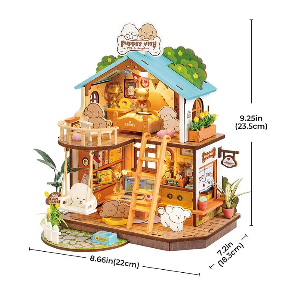 3D Wooden Puppy House Puzzle