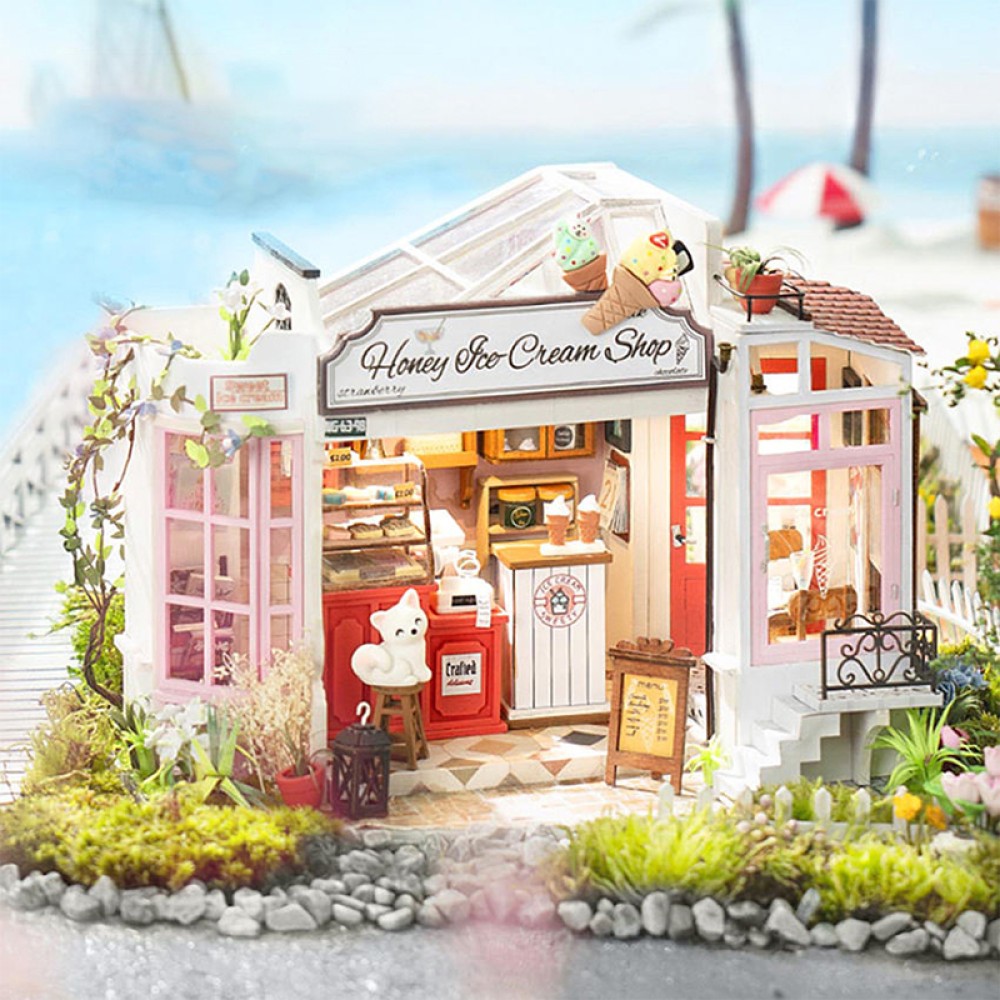 3D Wooden Ice Cream Shop Puzzle 3D Wooden Ice Cream Shop Puzzle