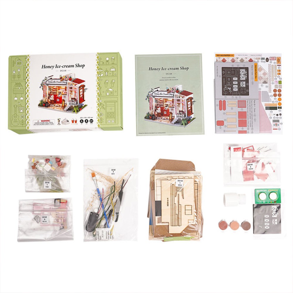 3D Wooden Ice Cream Shop Puzzle