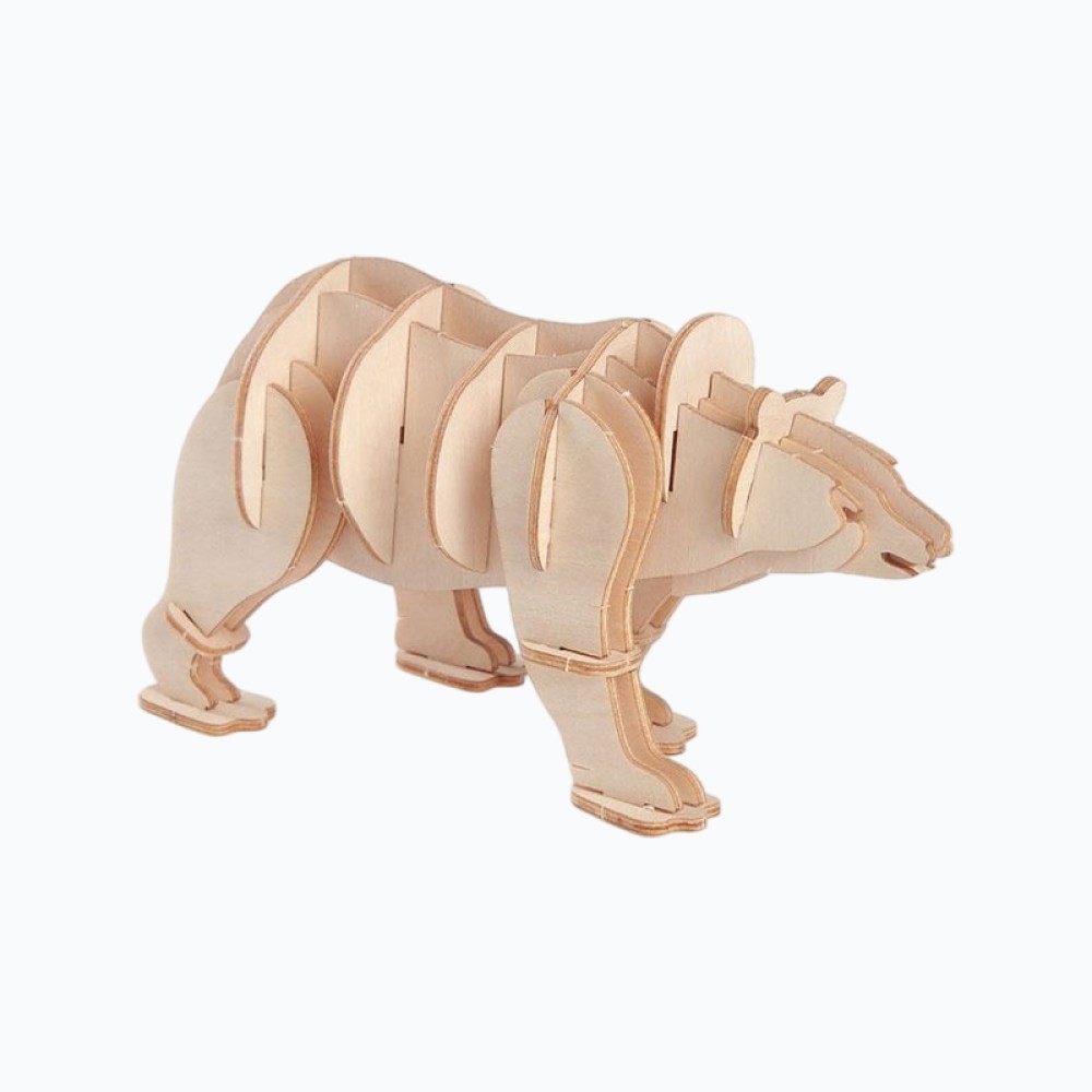 Polar Bear 3D Wooden Children's Puzzle