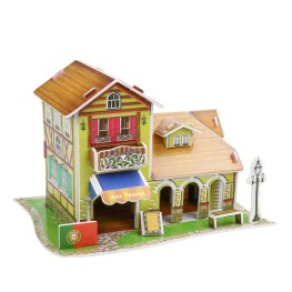 3D Paper Puzzle of a Villa Architecture