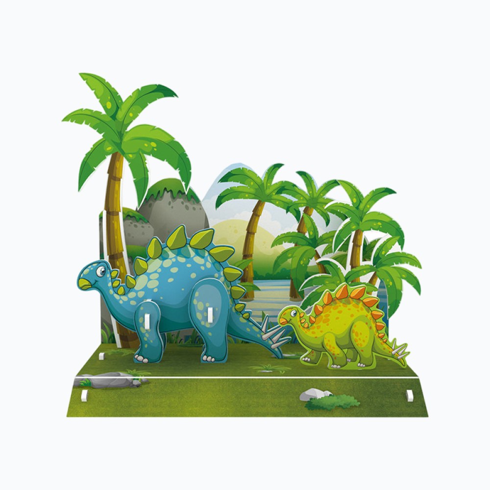 4-in-1 Dinosaur World 3D Puzzle for Children