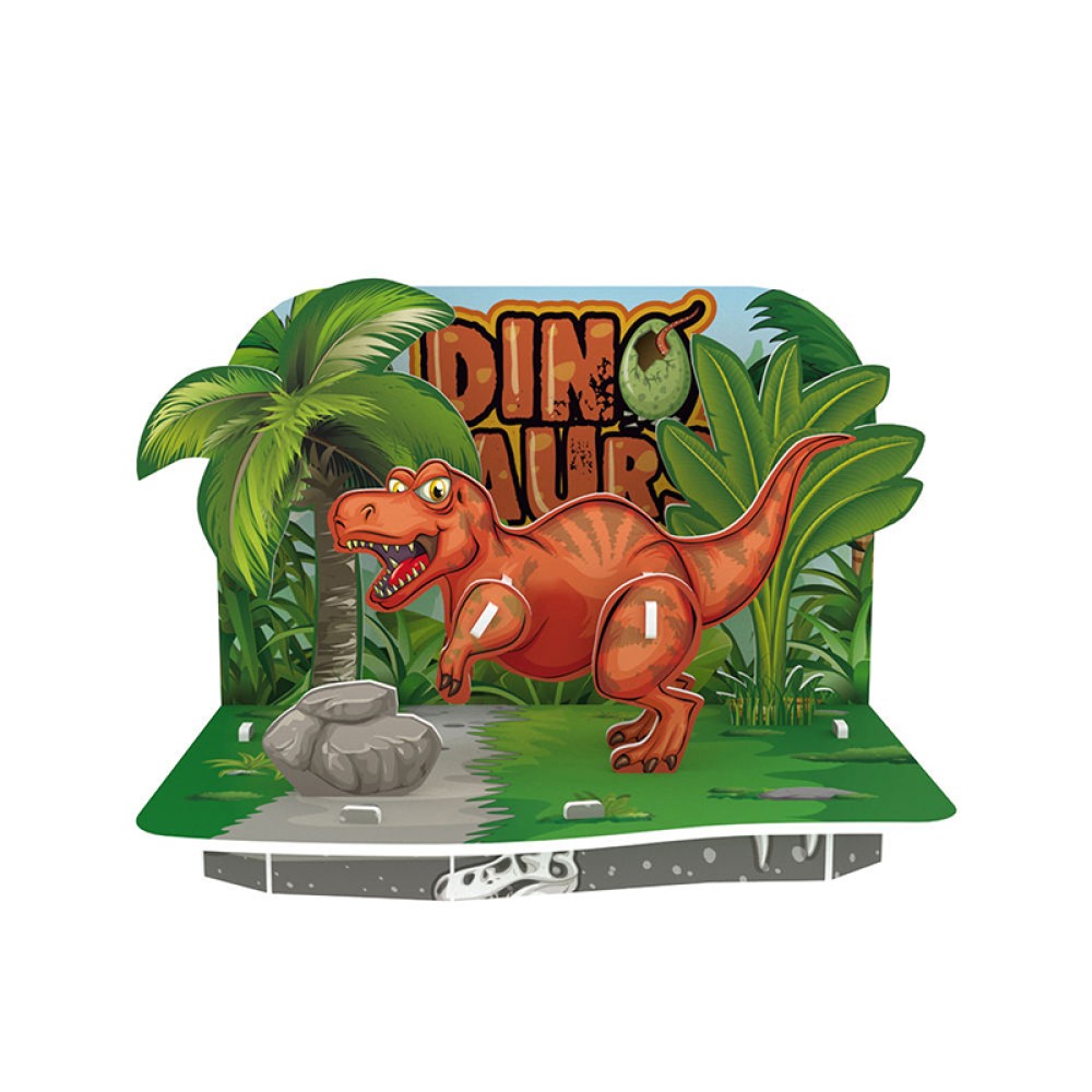 4-in-1 Dinosaur World 3D Puzzle for Children