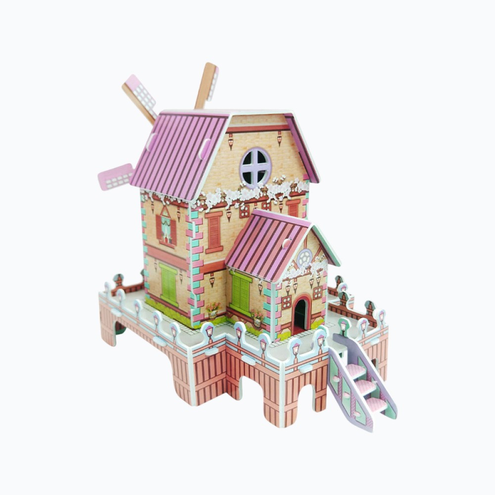 Windmill House 3D Puzzle for Children