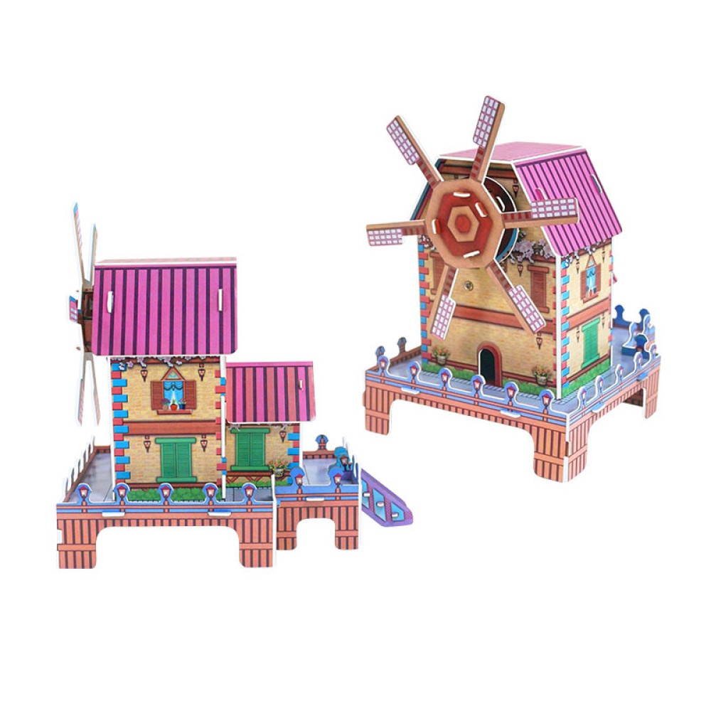 Windmill House 3D Puzzle for Children
