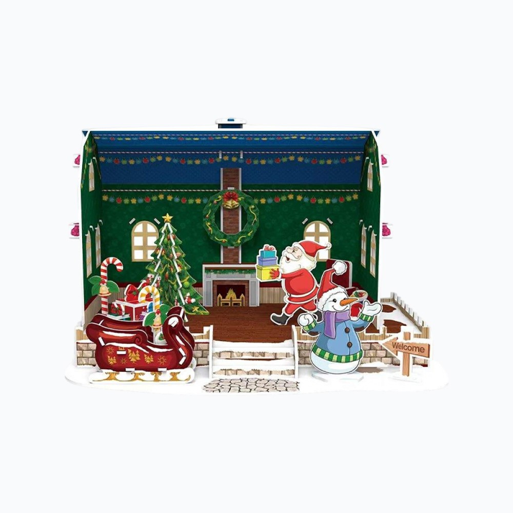 Christmas Living Room 3D Puzzle for Children