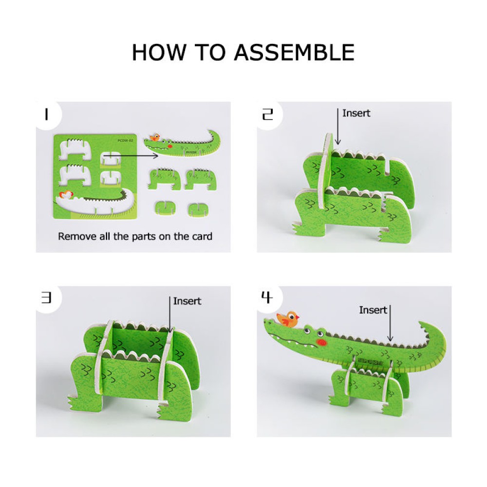 Children's Cartoon Animal 3D Puzzle