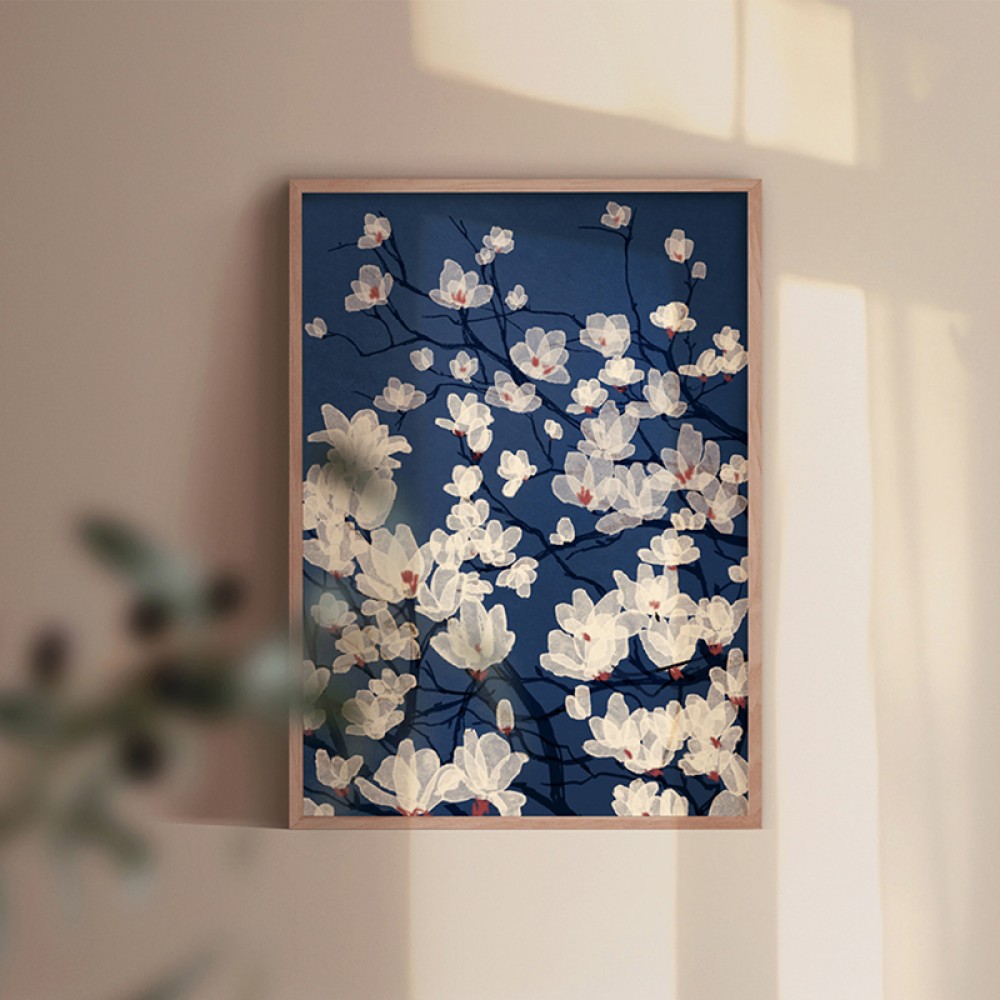 Blue Magnolia Blossom Adult Jigsaw Puzzle Blue Magnolia Blossom Adult Jigsaw Puzzle