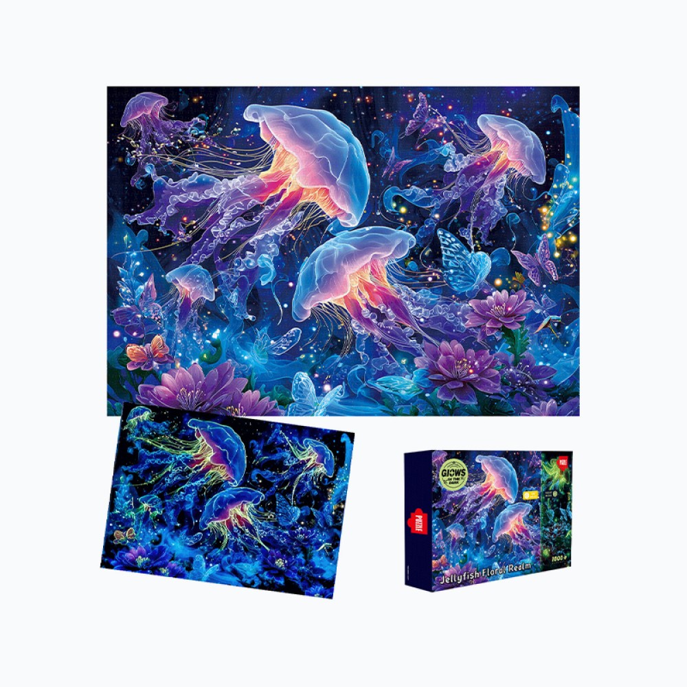 Glow-in-the-Dark Jellyfish Puzzle for Adults