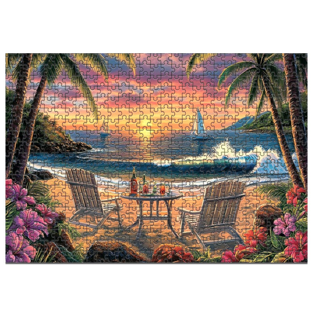 Beach Sunset Puzzle for Adults Beach Sunset Puzzle for Adults