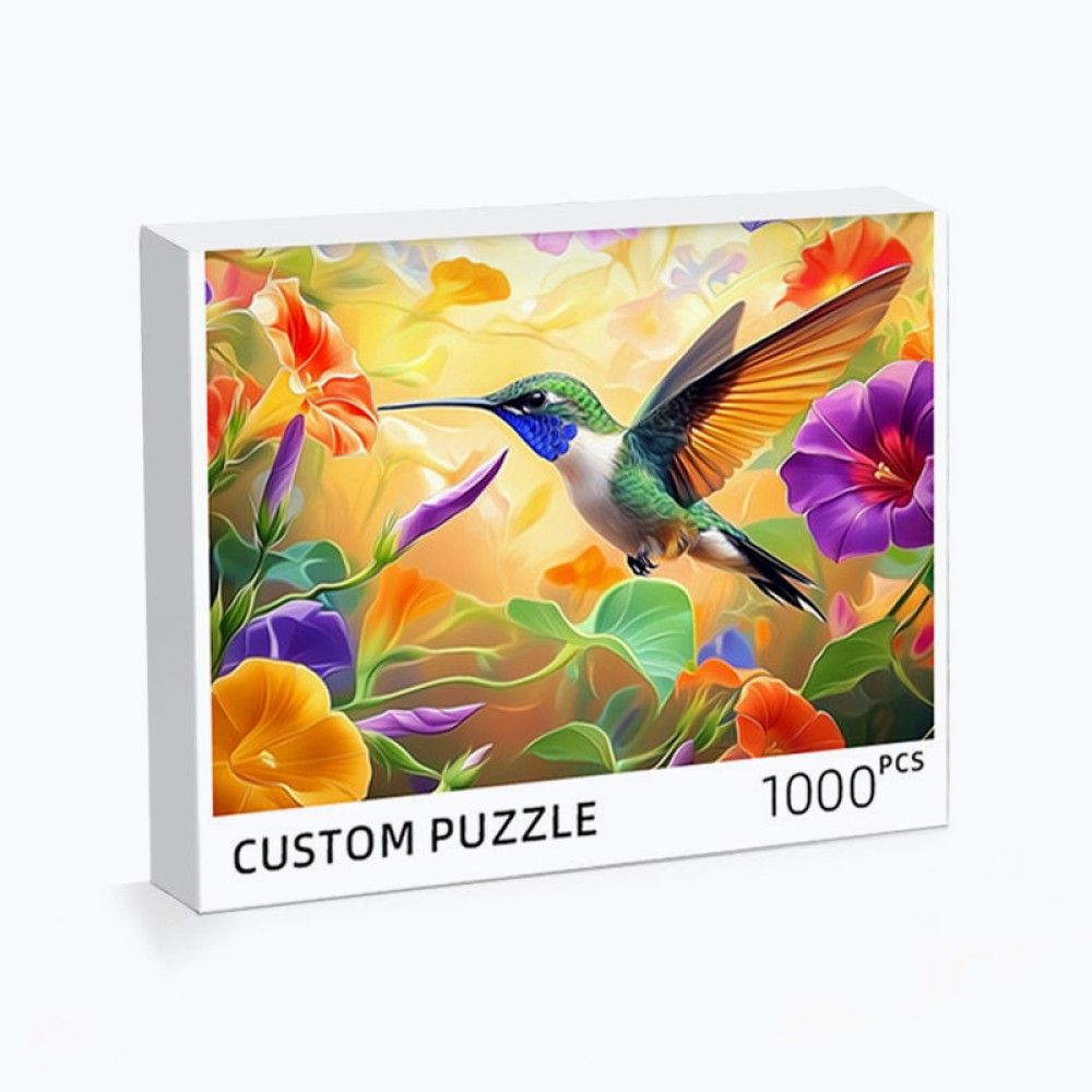 High-resolution Hummingbird and Flower Puzzle