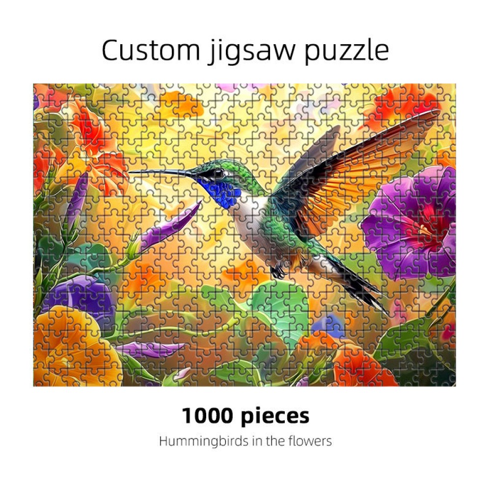 High-resolution Hummingbird and Flower Puzzle High-resolution Hummingbird and Flower Puzzle