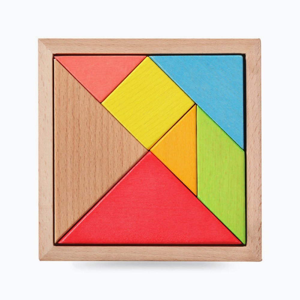 Colorful Geometric Children's Building Block Puzzle