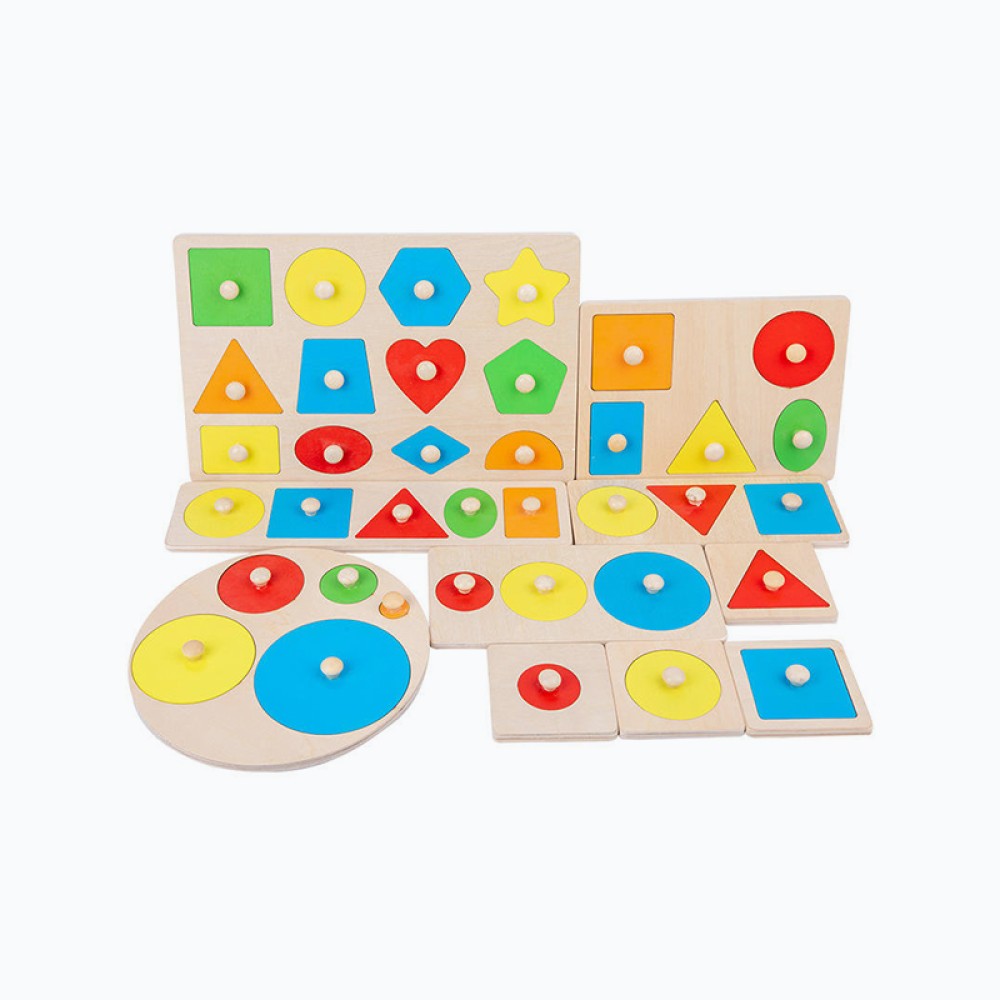 Geometric Matching Building Block Puzzle for Children