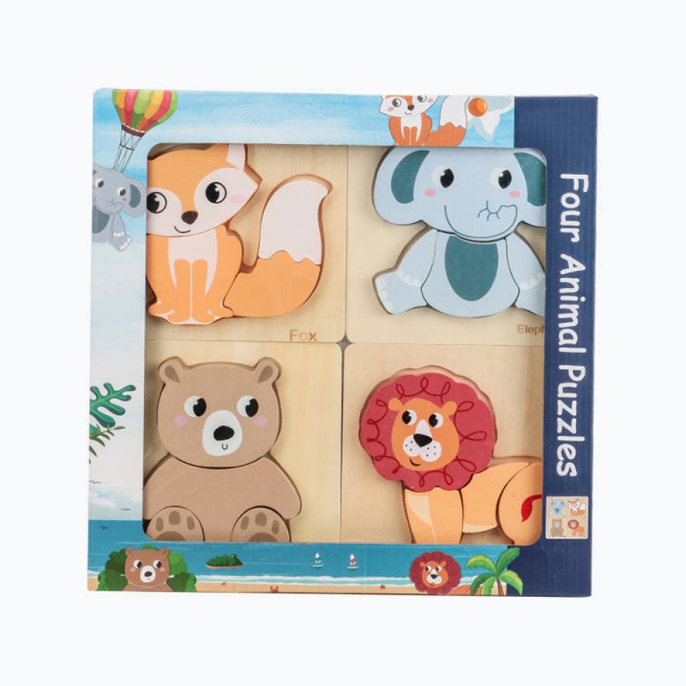 Children's Transportation and Animal Building Block Puzzle