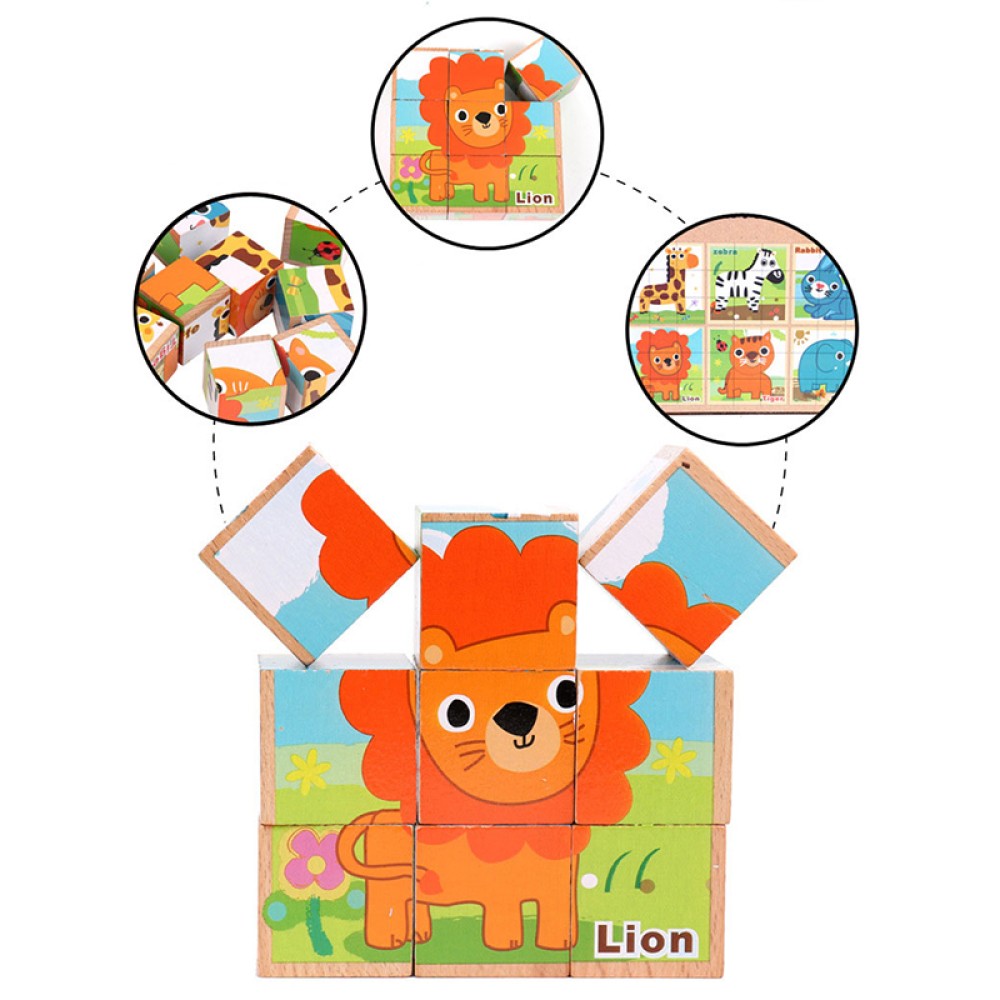 3D Wooden Cube Puzzle for Children 3D Wooden Cube Puzzle for Children