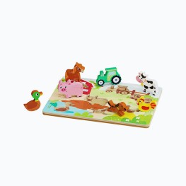 Cartoon Farm Animal 3D Building Block Puzzle
