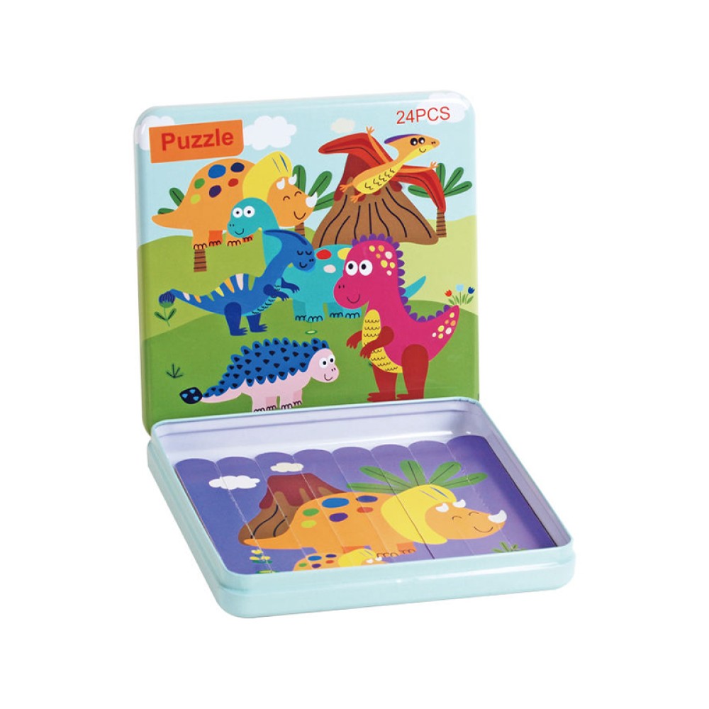3D Wooden Strip Animal Building Block Puzzle