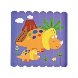 3D Wooden Strip Animal Building Block Puzzle
