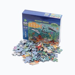 100-Piece Underwater Shark Puzzle for Children
