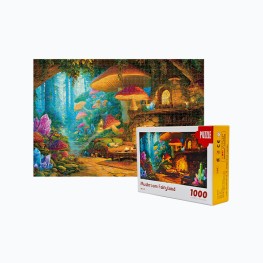 Cartoon Mushroom Wonderland Puzzle for Children
