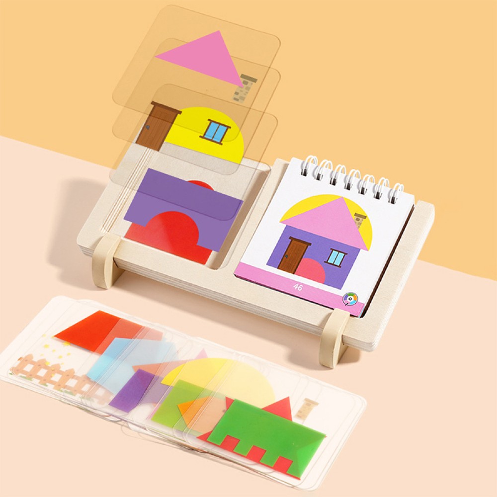 Geometric House Puzzle for Children Geometric House Puzzle for Children