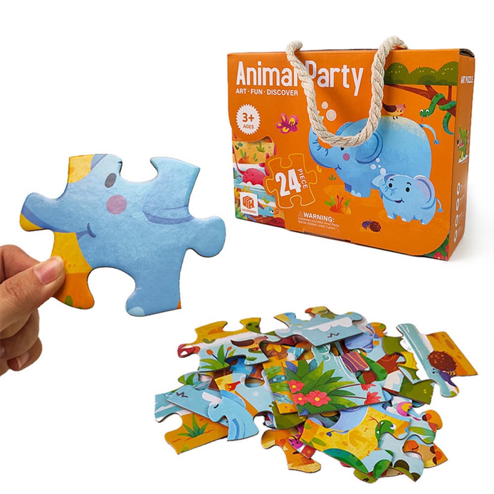 Cartoon Elephant Puzzle for Children Cartoon Elephant Puzzle for Children