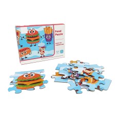 24-Piece Cartoon Food Puzzle for Children