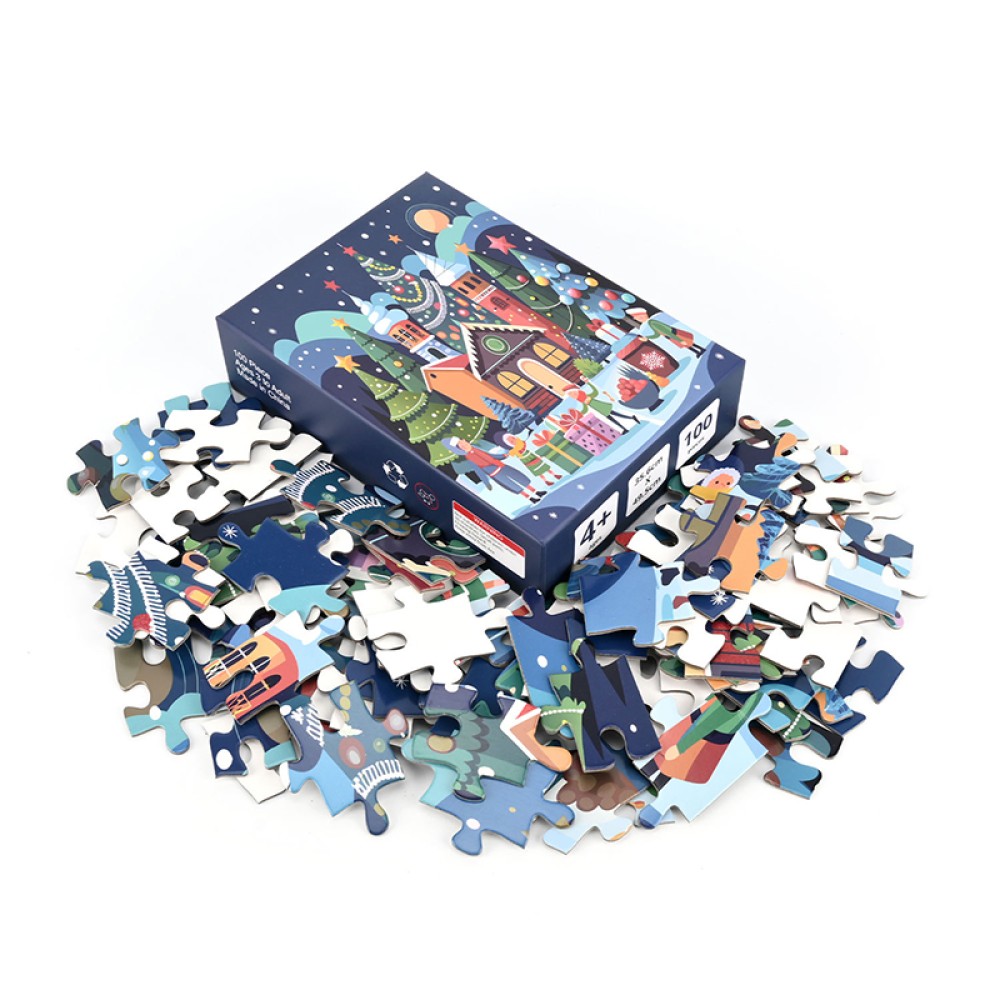 Christmas Castle Snow Scene Puzzle for Children Christmas Castle Snow Scene Puzzle for Children